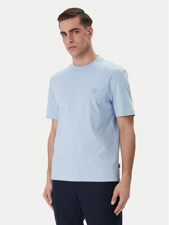 Boss Tricou C-Taut 01 50555844 Albastru celest Regular Fit