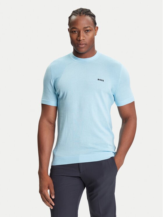 Boss Tricou K_Momentum 50541952 Albastru celest Regular Fit