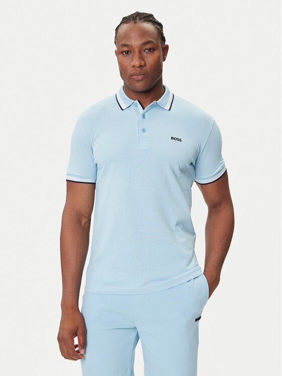 Boss Tricou polo Paddy 50469055 Albastru celest Regular Fit