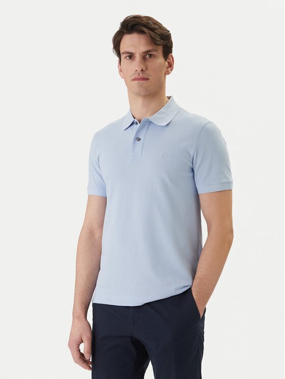 Boss Tricou polo Pallas 50553564 Albastru celest Regular Fit