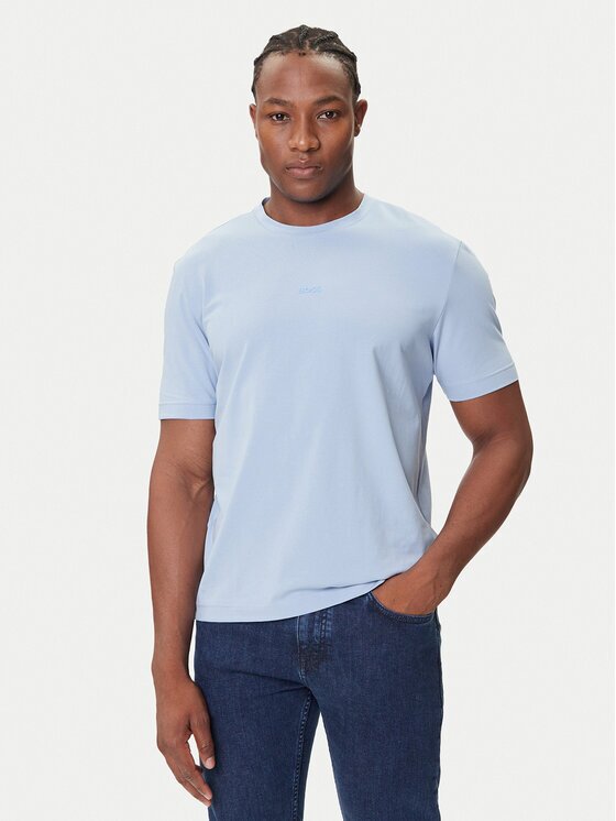 Boss Tricou Tchup 50473278 Albastru celest Relaxed Fit