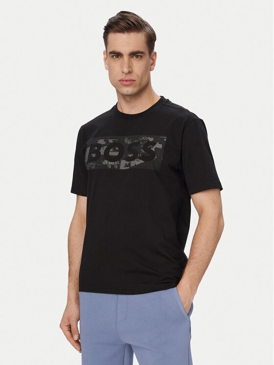 Boss Tricou Ts Globe Logopattern 50559363 Regular Fit