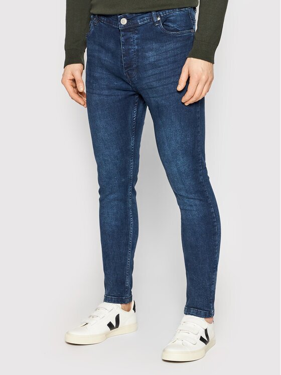 BRAVE SOUL Blugi MJN-MADISONDARK Bleumarin Skinny Fit