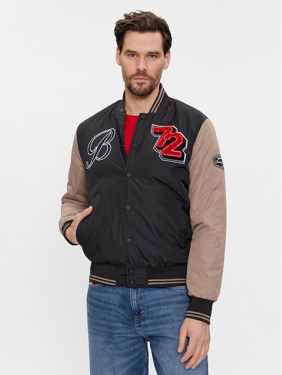 BRAVE SOUL Geacă bomber MJK-BRODY Negru Regular Fit