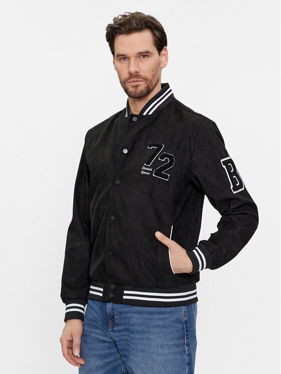 BRAVE SOUL Geacă bomber MJK-BROXTON Negru Regular Fit