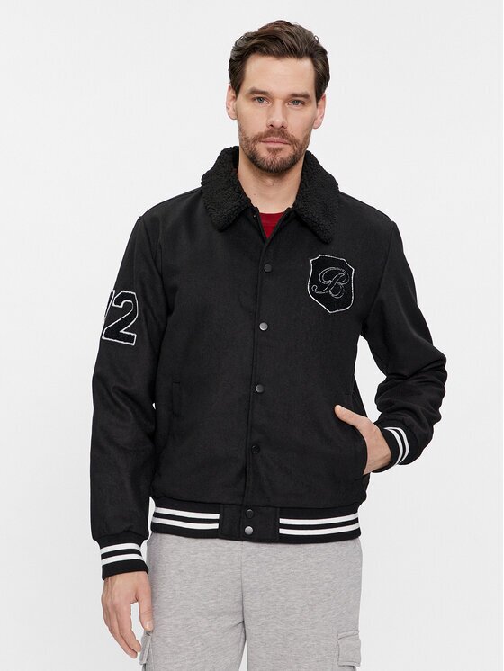 BRAVE SOUL Geacă bomber MJK-DURDEN Negru Regular Fit