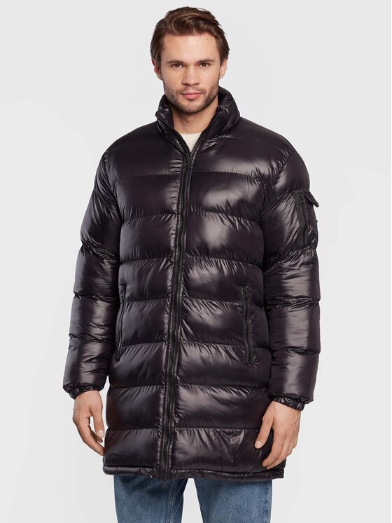 BRAVE SOUL Geacă de iarnă MJK-JAREDLONG Negru Regular Fit