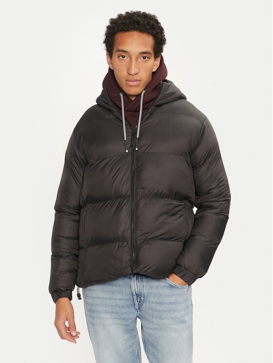 BRAVE SOUL Geacă de iarnă MJK-TEX Negru Regular Fit