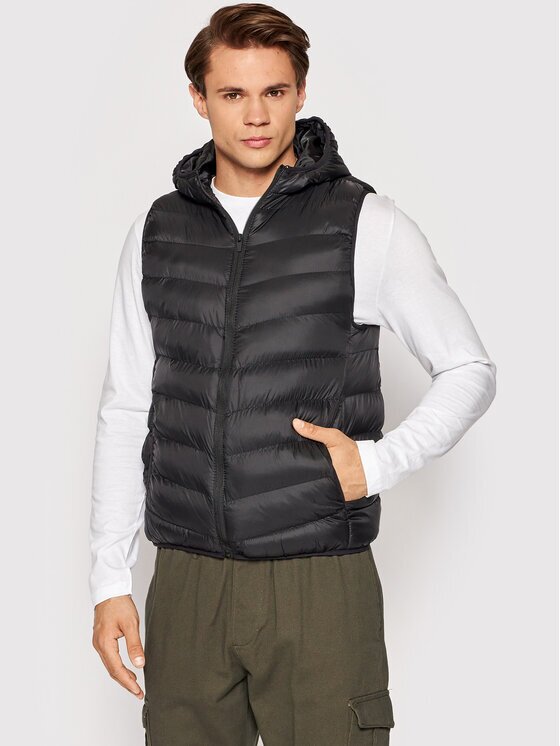 BRAVE SOUL Vestă elegantă MJK-BLACKBURN Negru Regular Fit