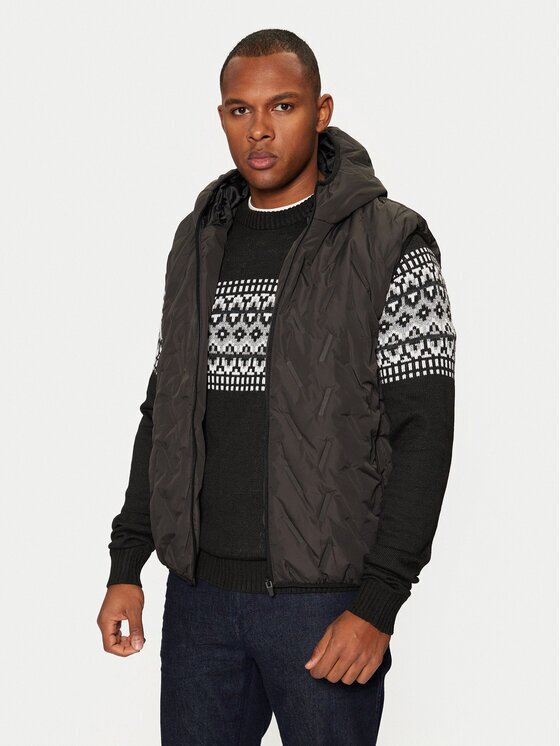 BRAVE SOUL Vestă elegantă MJK-INFERNO Gri Regular Fit