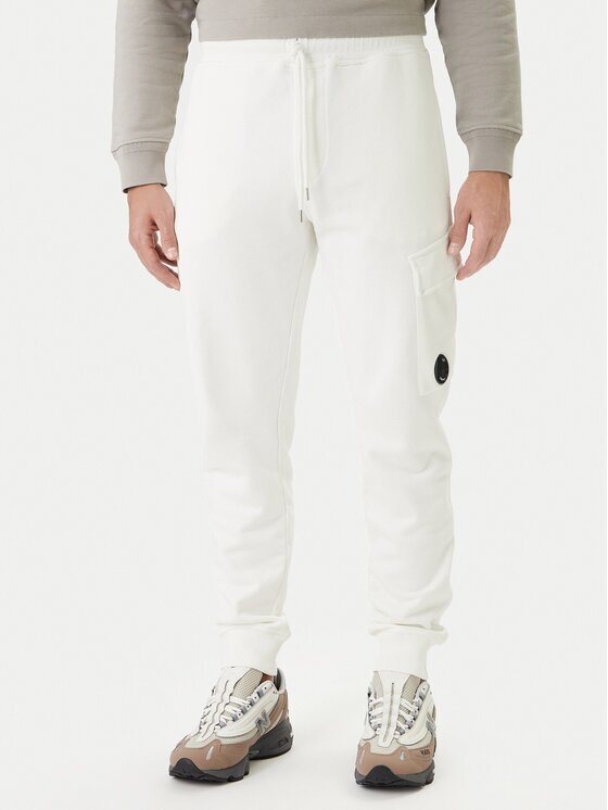 C.P. Company Pantaloni trening 20CMSP067A110044G Écru Regular Fit