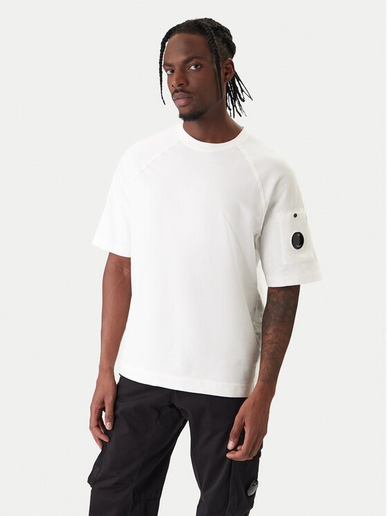 C.P. Company Tricou 20CMSS034A002246G Écru Regular Fit
