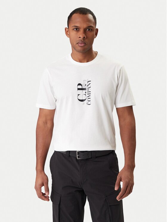 C.P. Company Tricou 20CMTS084A005100W Écru Regular Fit