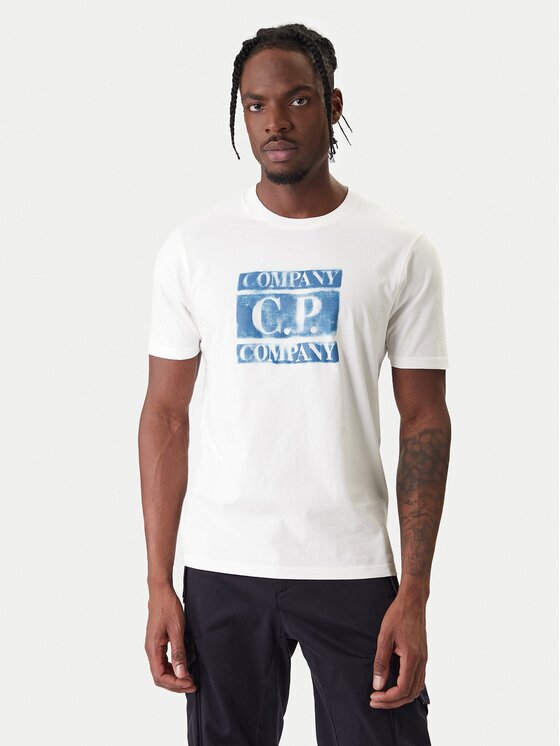 C.P. Company Tricou 20CMTS141A110579W Écru Regular Fit