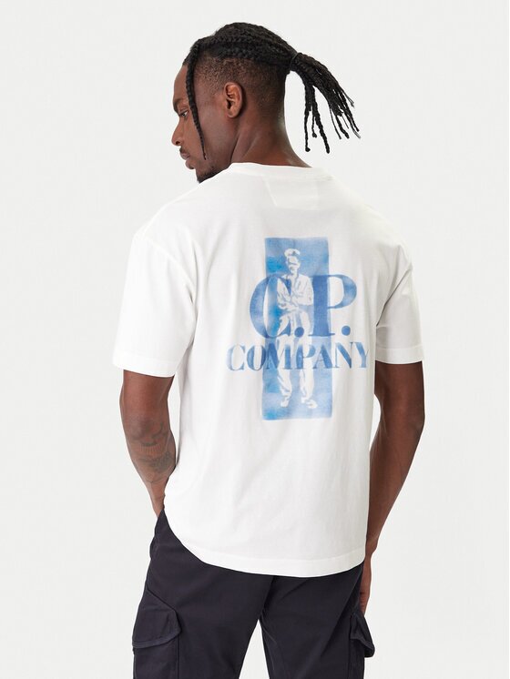 C.P. Company Tricou 20CMTS143A110579W Écru Regular Fit