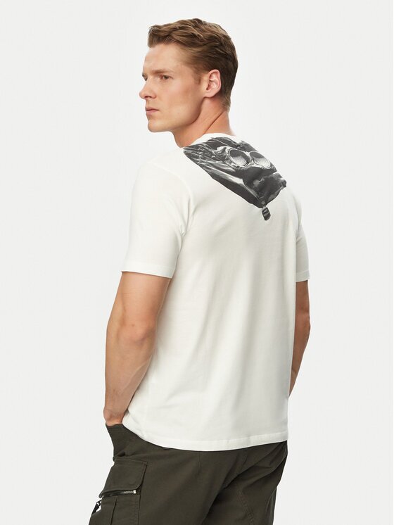 C.P. Company Tricou RCCMTS725A005100W Écru Regular Fit
