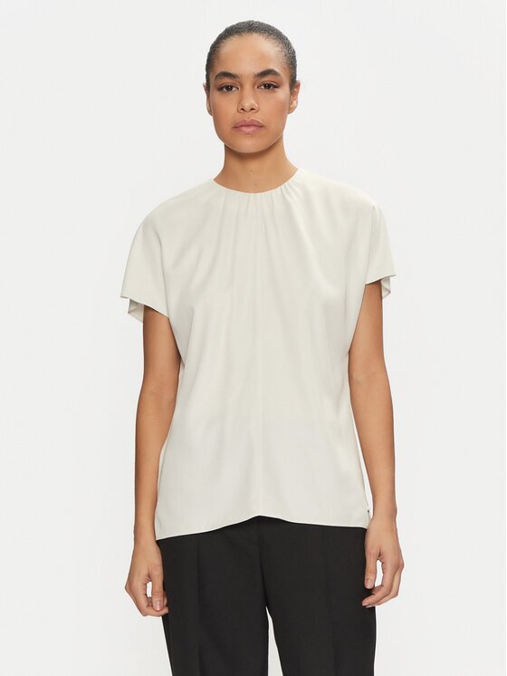 Calvin Klein Bluză K20K207839 Écru Regular Fit