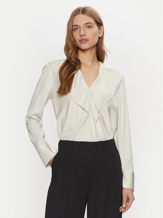 Calvin Klein Bluză K20K208067 Écru Regular Fit