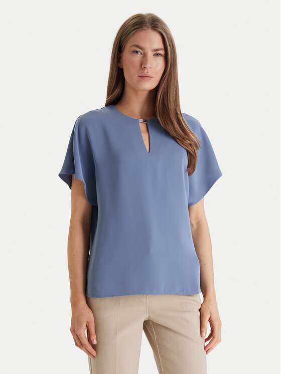 Calvin Klein Bluză LV044E902G Albastru celest Regular Fit