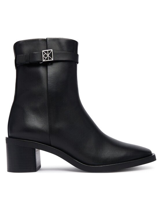 Calvin Klein Botine Block Heel Ank Boot Lth Hdw HW0HW03171