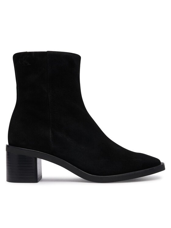 Calvin Klein Botine Block Heel Ank Boot Suede HW0HW03221