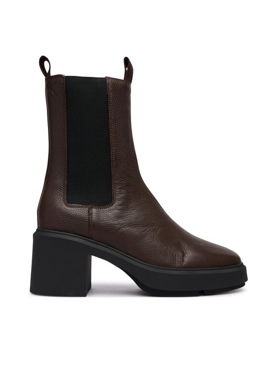 Calvin Klein Botine Block Heel Chelsea Boot Lth HW0HW03694