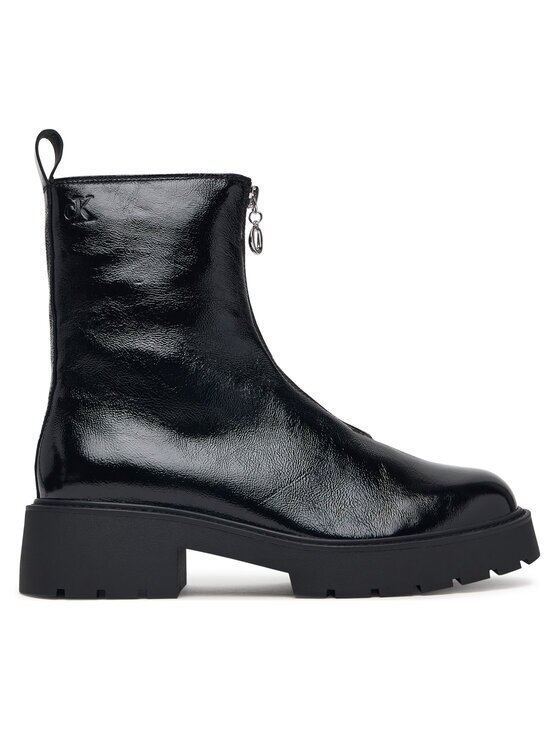 Calvin Klein Botine Chunky Zip Boot Shiny Lth HW0HW03200