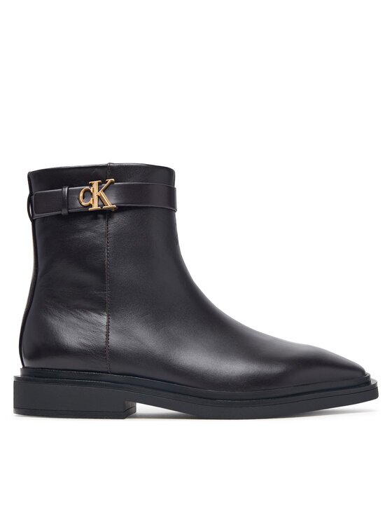 Calvin Klein Botine Square Ankle Boot Lth Mg Hdw HW0HW03186