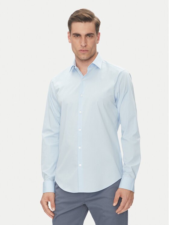 Calvin Klein Cămașă Essential LV019EU000 Albastru celest Slim Fit