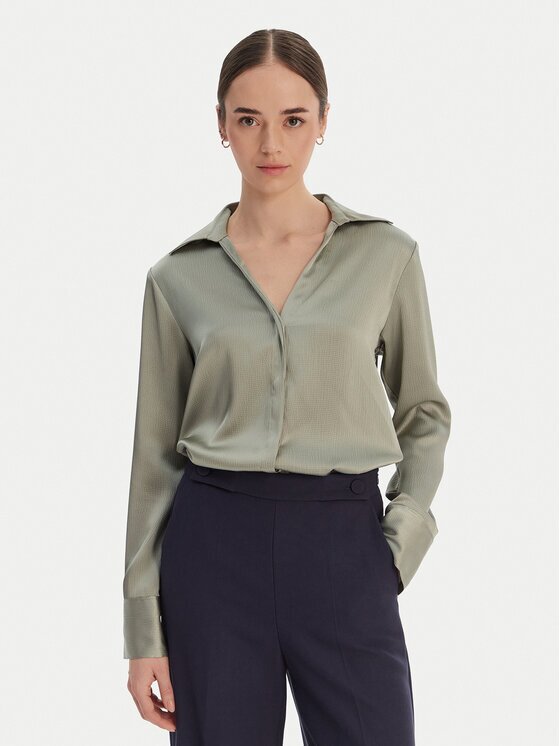 Calvin Klein Cămașă Hammered LV044F129G Bej Regular Fit