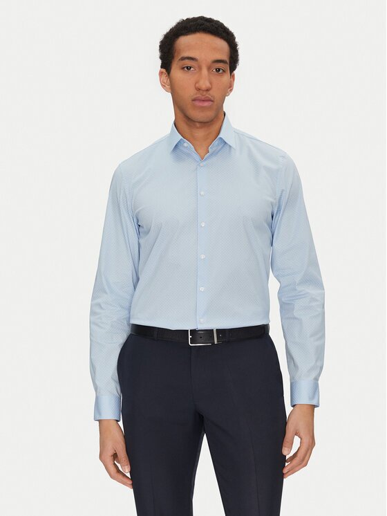 Calvin Klein Cămașă K10K114299 Albastru celest Slim Fit