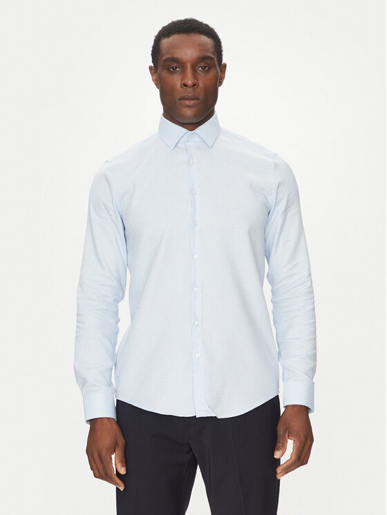 Calvin Klein Cămașă K10K114360 Albastru celest Slim Fit