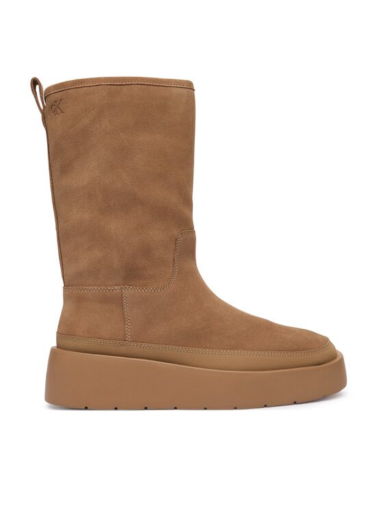Calvin Klein Cizme de zăpadă Flatform Mid Boot Suede Wl HW0HW03181