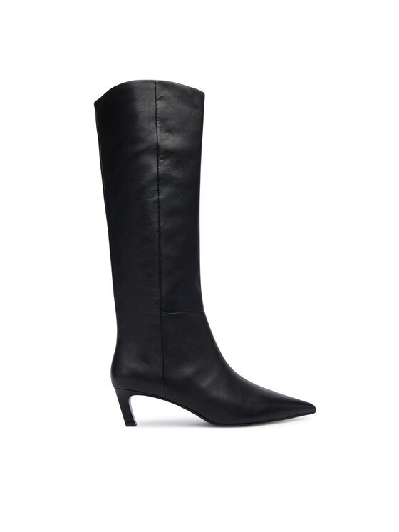 Calvin Klein Cizme Ess Kitten Heel Long Boots HW0HW02690