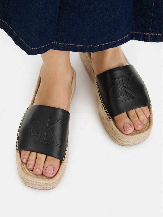 Calvin Klein Espadrile Flatf Espa Mule Lth Mg HW0HW03027
