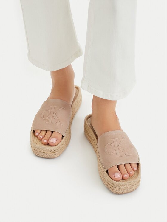 Calvin Klein Espadrile Flatf Espa Mule Nub Mg HW0HW02890