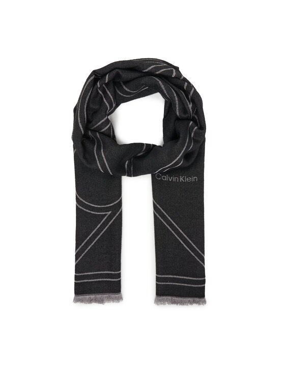 Calvin Klein Fular Emblem Repeat Lw Shawl W Fringes LV04F8074G