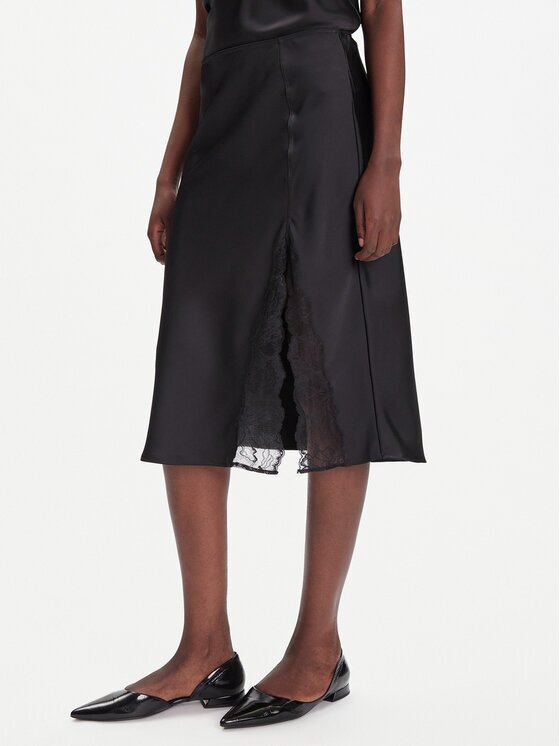 Calvin Klein Fustă midi LV044C672G Regular Fit