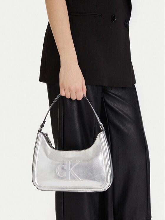 Calvin Klein Geantă Bold Ck Metallic Shoulder Bag LV04F3332G