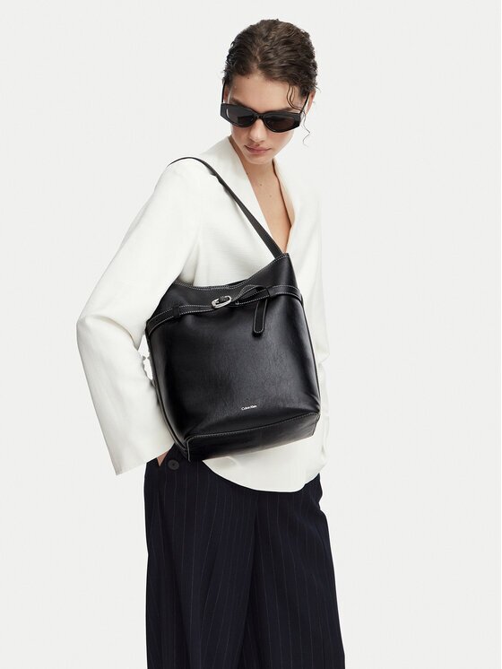 Calvin Klein Geantă Buckle Medium Bucket LV04F3551G