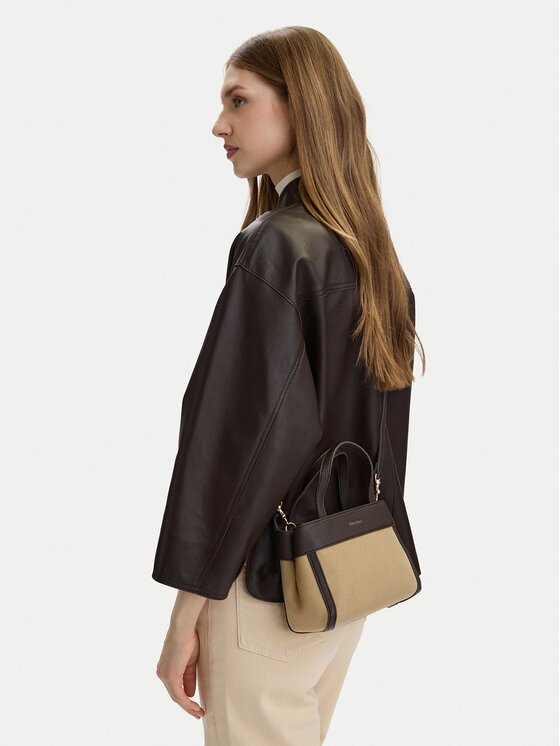 Calvin Klein Geantă Ck Canvas Mini Tote Crossbody LV04F3504G