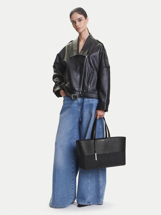 Calvin Klein Geantă Ck Mixmedia Shopper_Raffia K60K613167