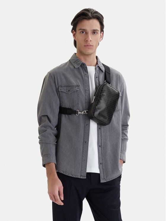 Calvin Klein Geantă crossover Emblem Aop Coated Square Sling LV04D3335G