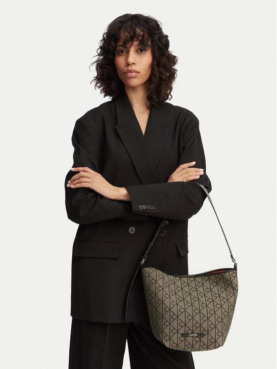 Calvin Klein Geantă Emblem Aop Jacquard Tote W/Pouch LV04F3535G