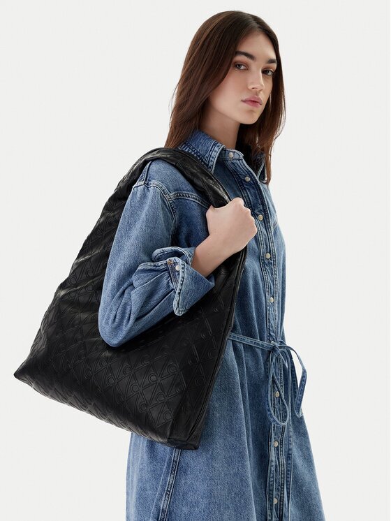 Calvin Klein Geantă Emblem Aop Puffer Lg Shoulder Ba LV04F3199G