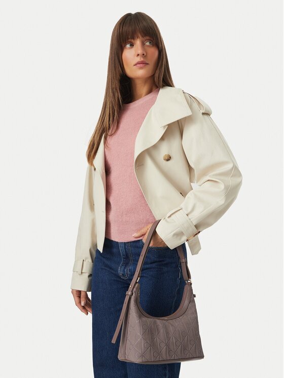 Calvin Klein Geantă Emblem Aop Sueded Shoulder Bag LV04F3880G