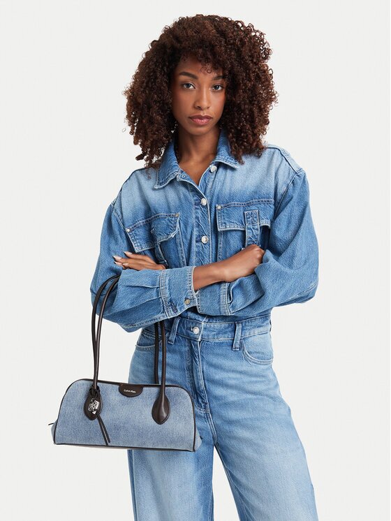 Calvin Klein Geantă Emblem Trio Denim Shoulder Bag LV04F3830G