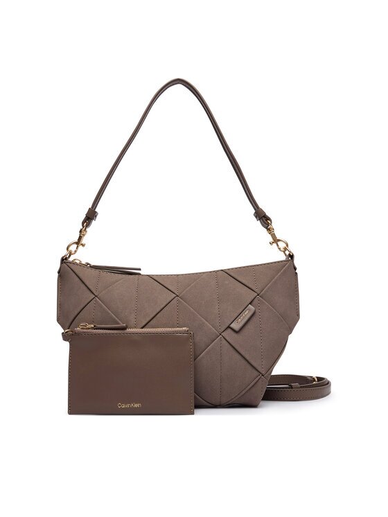 Calvin Klein Geantă Woven Sueded Shoulder Bag LV04F3694G