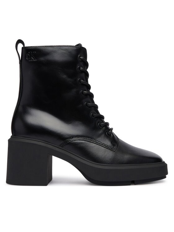 Calvin Klein Ghete Block Heel Ank Boot Laceup Lth HW0HW03174