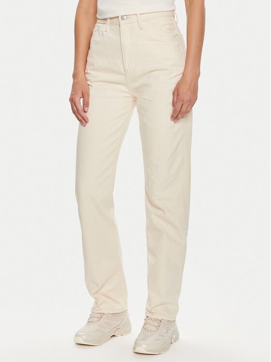 Calvin Klein Jeans Blugi Hammerloop J20J223656 Écru Straight Fit